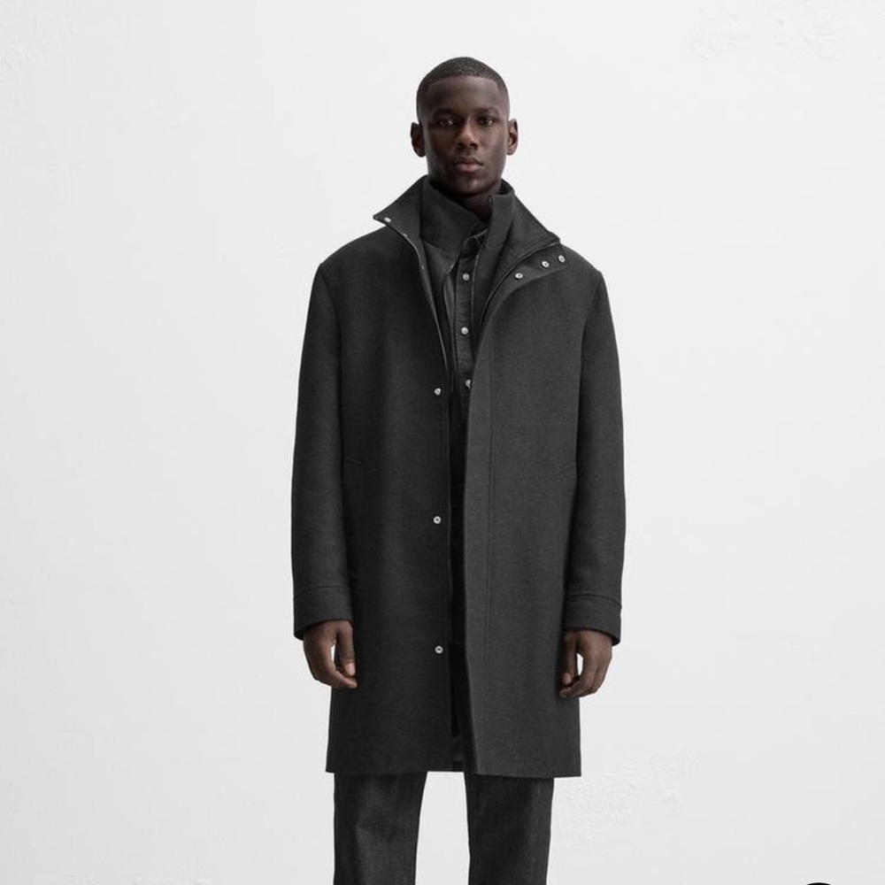 Zara Men’s Removable Collar Coat
